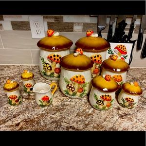 Sears Merry Mushroom Vintage Canister Set
